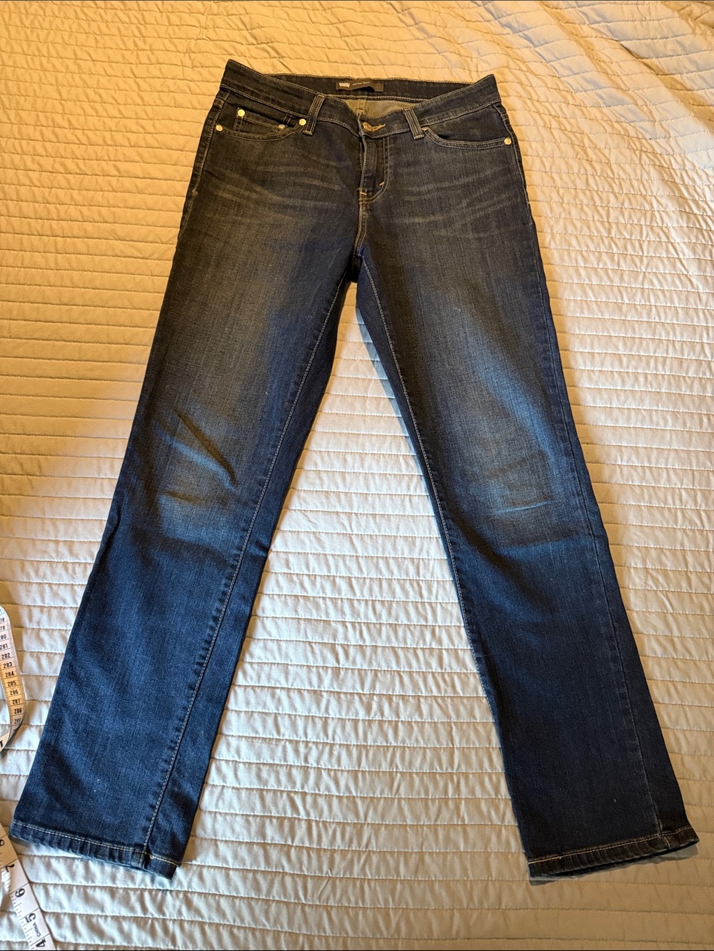 Levi’s Women's Mid-Rise Skinny Jeans in Dark Blue Denim